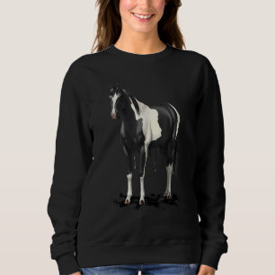 Sudadera Gracioso goteo Wet Paint Caballo Negro Pinto Cabal