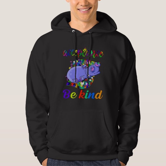 Sudadera Gracioso Gracioso Autismo Hippo Sensibilización A  (Anverso)