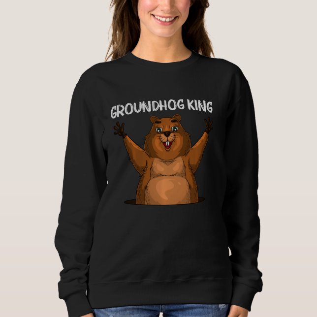 Sudadera Gracioso Groundhog Para Hombres Dad Woodchuck Rode (Anverso)