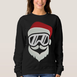 Sudadera Gracioso hipster Santa con gafas de esquí Gif