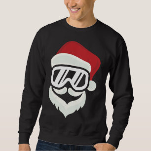 Sudadera Gracioso hipster Santa con gafas de esquí Gif