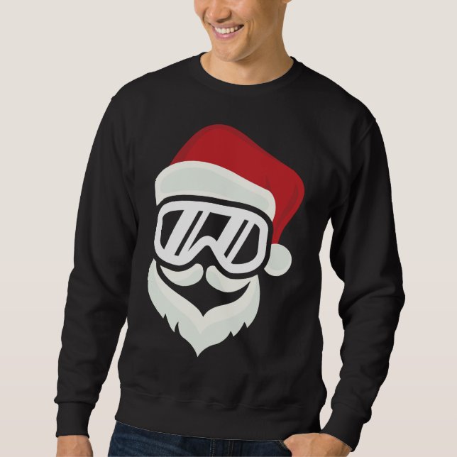 Sudadera Gracioso hipster Santa con gafas de esquí Gif (Anverso)
