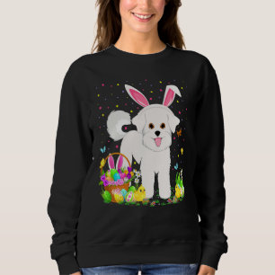 Sudadera Gracioso Huevo de Pascua Caza Bichon Frise Dog Eas