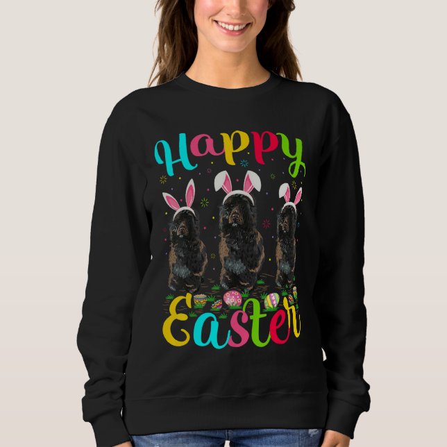 Sudadera Gracioso Huevo de Pascua Conejo Portugués Perro de (Anverso)