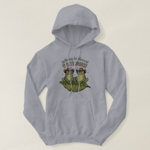 Sudadera Gracioso Humor de Rana Camiseta - ¡Aguanta ahí!