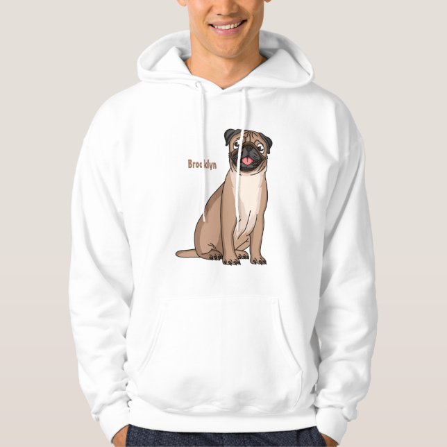 Sudadera Gracioso ilustracion de personalizado de perro de  (Anverso)