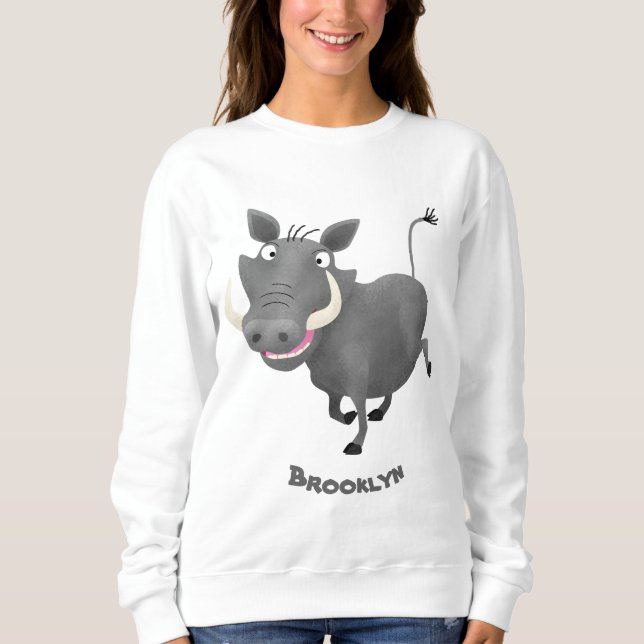 Sudadera Gracioso ilustracion de personalizado porcina afri (Anverso)