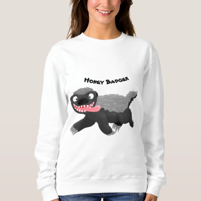 Sudadera Gracioso ilustracion personalizado de insignia con (Anverso)