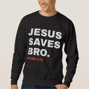 Sudadera Gracioso Jesús salva a la iglesia cristiana herman