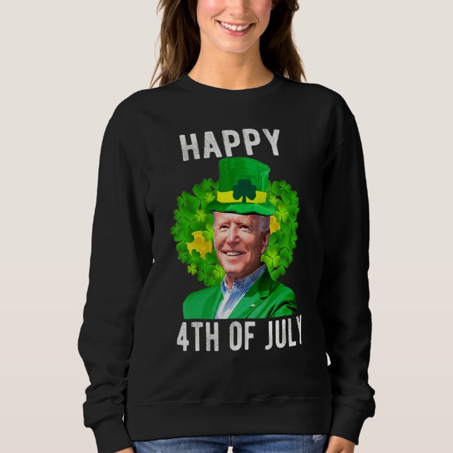 Sudadera Gracioso Joe Bi Den Happy St Patrick's Day 4 de ju (Anverso)