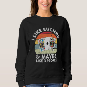 Sudadera Gracioso juego de cartas Euchre Player como Euchre