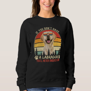 Sudadera Gracioso Labrador Recuperador Perro Dueño Vintage 