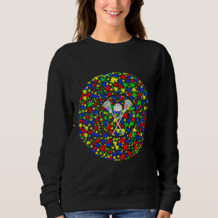 Sudadera Gracioso Lacrosse Autismo Conciencia Coincidencia 