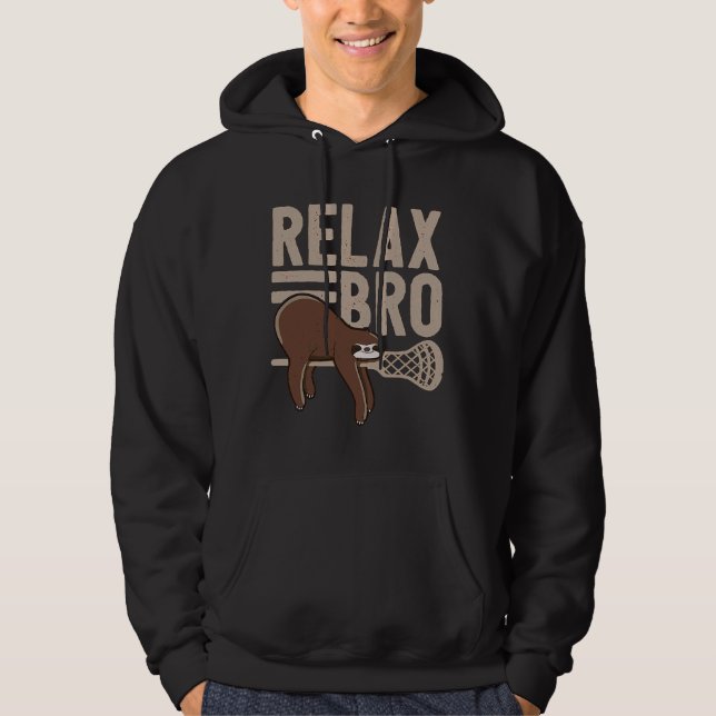 Sudadera Gracioso Lacrosse Dice Que Relax Sloth (Anverso)