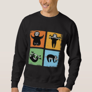 Sudadera Gracioso Lazy Sloth Retro Vintage Style