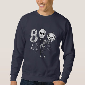 Sudadera Gracioso libro de baile Skeleton con calabaza y ca