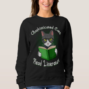 Sudadera Gracioso libro de lectura Buddy Bosque Meow Life C