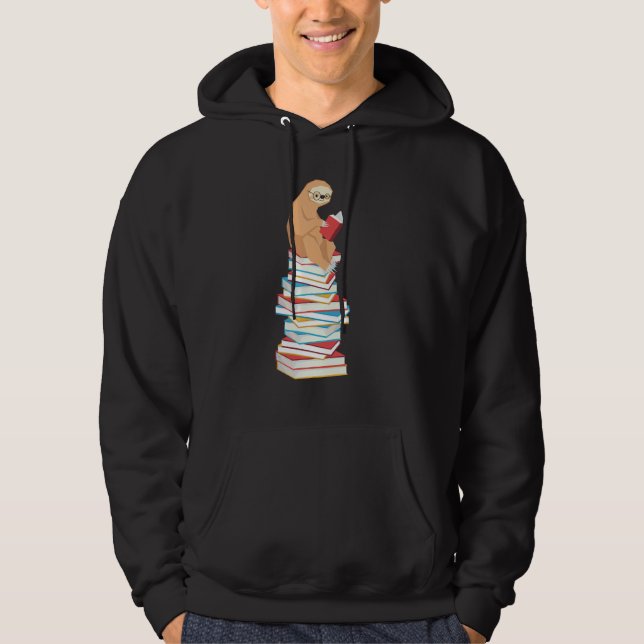 Sudadera Gracioso libro en eslogan leyendo a profesor de es (Anverso)