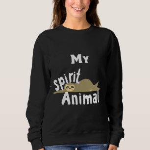 Sudadera Gracioso lindo perezoso eslogan mi animal espiritu