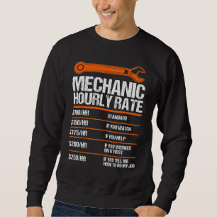Sudadera Gracioso Mecánico por Horas Tasa de Futuro Mecánic