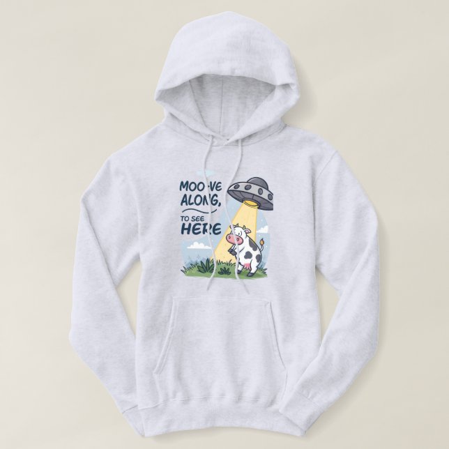 Sudadera Gracioso "Moo-ve-Along" Tee de secuestro de vacas  (Diseño del anverso)
