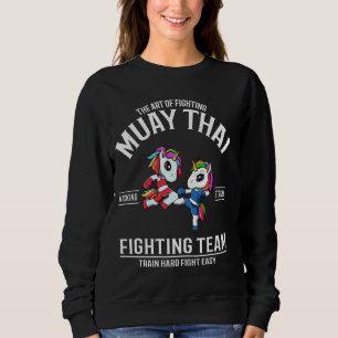 Sudadera Gracioso Muay Thai Sloth Fighter Boxing tailandés