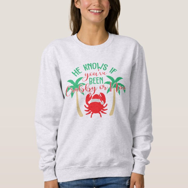 Sudadera Gracioso Navidad Crab Pun Gift (Anverso)