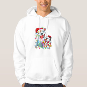 Sudadera Gracioso Navidad de Perro Pitbull Tee Snowman Xmas