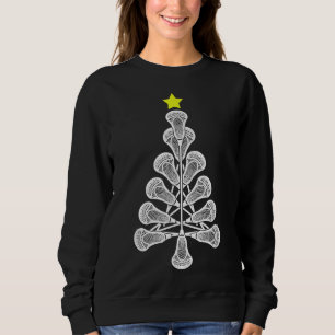 Sudadera Gracioso Navidad Lacrosse Tree Lacrosse Player Gif