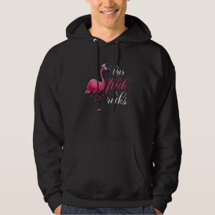 Sudadera Gracioso Nuestro Reloj Roca Flamingos Animal Lover