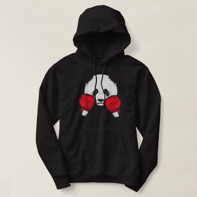 Sudadera Gracioso Panda Boxing Guay Animal Lover Glove Boxe (Diseño del anverso)