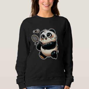 Sudadera Gracioso Panda Jugando Ejercicio Deportivo De Badm