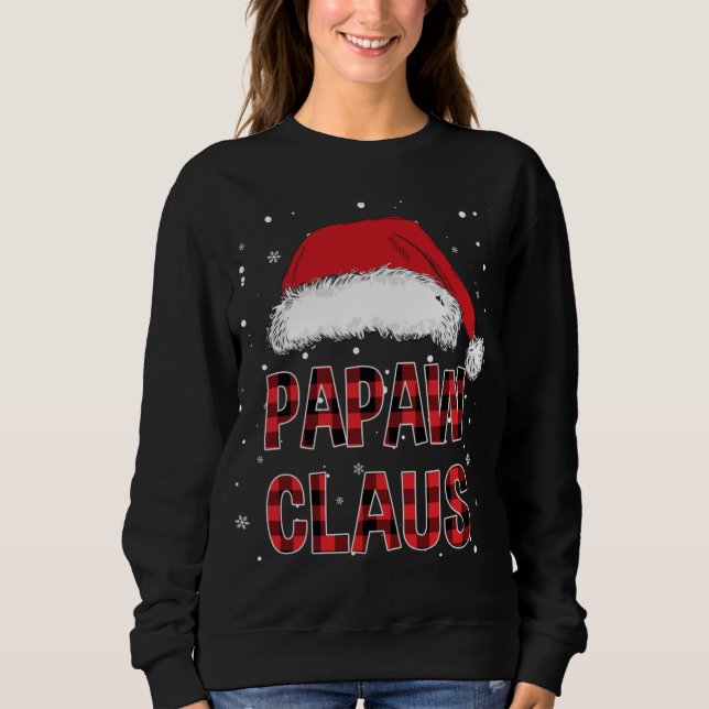 Sudadera Gracioso Papaw Claus Navidades Red Plaid Pjs M (Anverso)