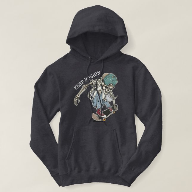Sudadera Gracioso para mantener a la patineta masculina (Diseño del anverso)