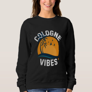 Sudadera Gracioso Paraíso Tropical de Colonia Retro Sunset 