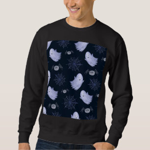 Sudadera Gracioso patrón de Halloween con araña fantasma.