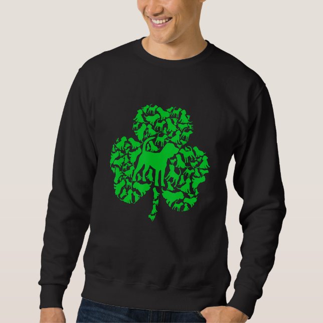 Sudadera Gracioso Perro Beagle Irlandés Shamrock St Patrick (Anverso)