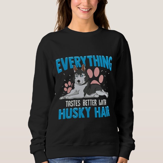 Sudadera Gracioso perro cute Husky cachorro Husky (Anverso)