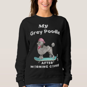 Sudadera Gracioso Perro De Cerdo Gris Para Mamáes Y Tiras D