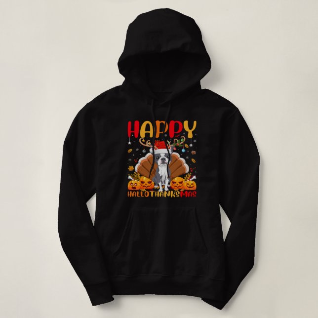 Sudadera Gracioso perro de Rat Terrier amante feliz Rat Ter (Diseño del anverso)