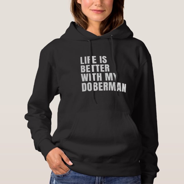 Sudadera Gracioso perro Doberman (Anverso)