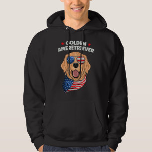 Sudadera Gracioso Perro Golden Retriever 4 De Julio Con Ame