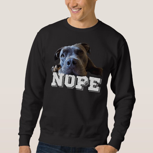 Sudadera Gracioso Perro Pitbull Perro Nope Perro Lover Pitb (Anverso)