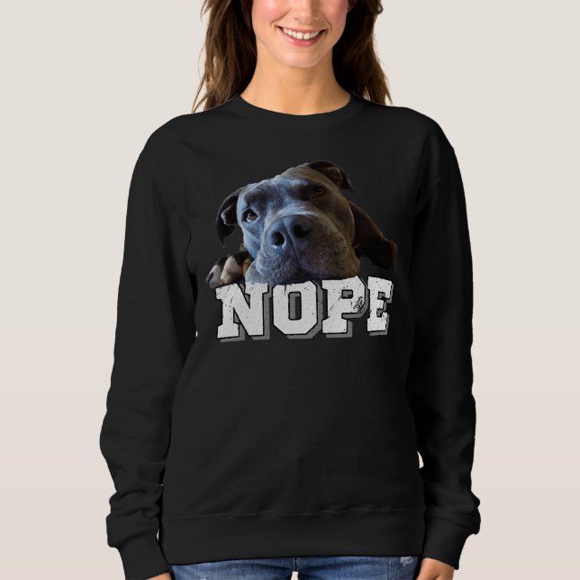 Sudadera Gracioso Perro Pitbull Perro Nope Perro Lover Pitb (Anverso)
