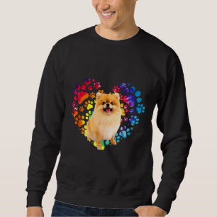 Sudadera Gracioso Perro Pomeraniano Tye Hippie Hear Lover S