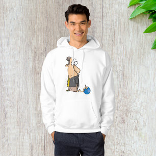Sudadera Gracioso personaje de Bowler triste con boliche