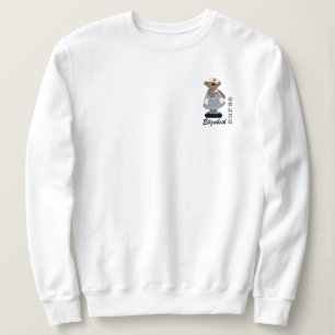 Sudadera Gracioso Personalizado de Diseño de Oso Teddy Enf
