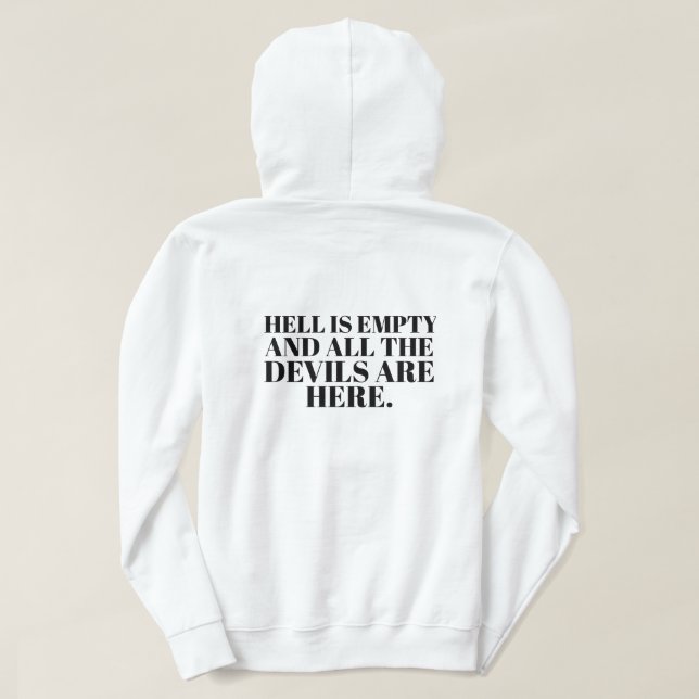 Sudadera Gracioso Personalizado Texto Elegante Mínimo Hombr (Reverso del diseño)