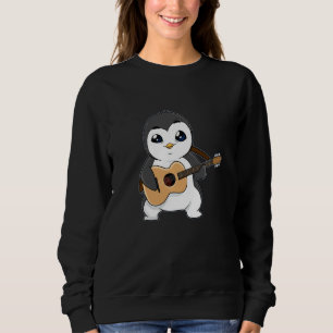 Sudadera Gracioso pingüino guitarra músico polar Musical・