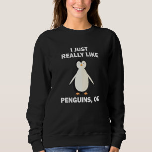 Sudadera Gracioso Pingüino Me Gusta Realmente Los Pingüinos